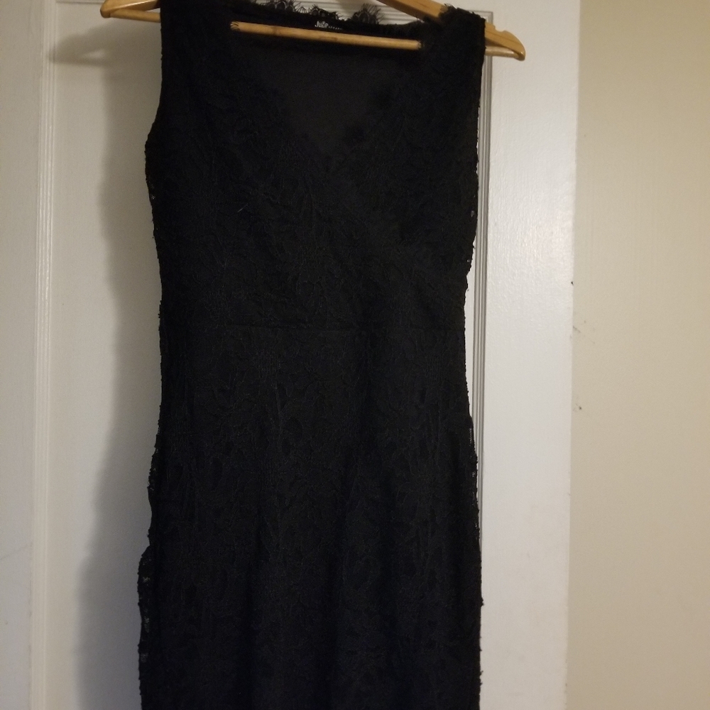 Black lace party dress